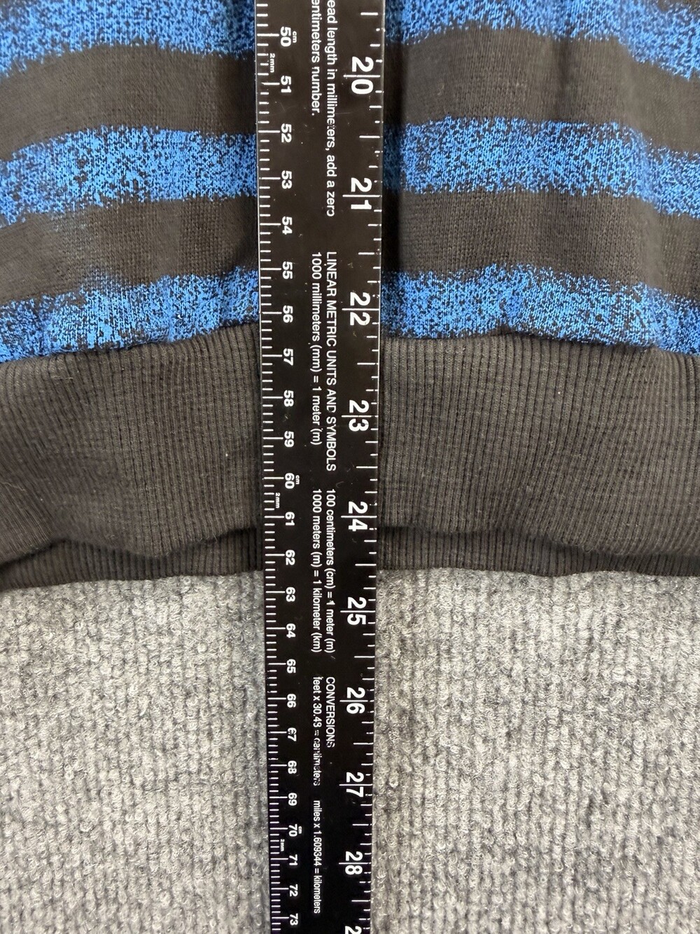 Vtg 90s Maneuvers Deadstock Boys L Sweatshirt 1/4 Zip Black Blue Colorblock NWT - Picture 7 of 16